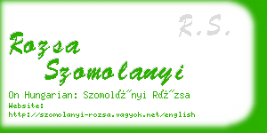 rozsa szomolanyi business card